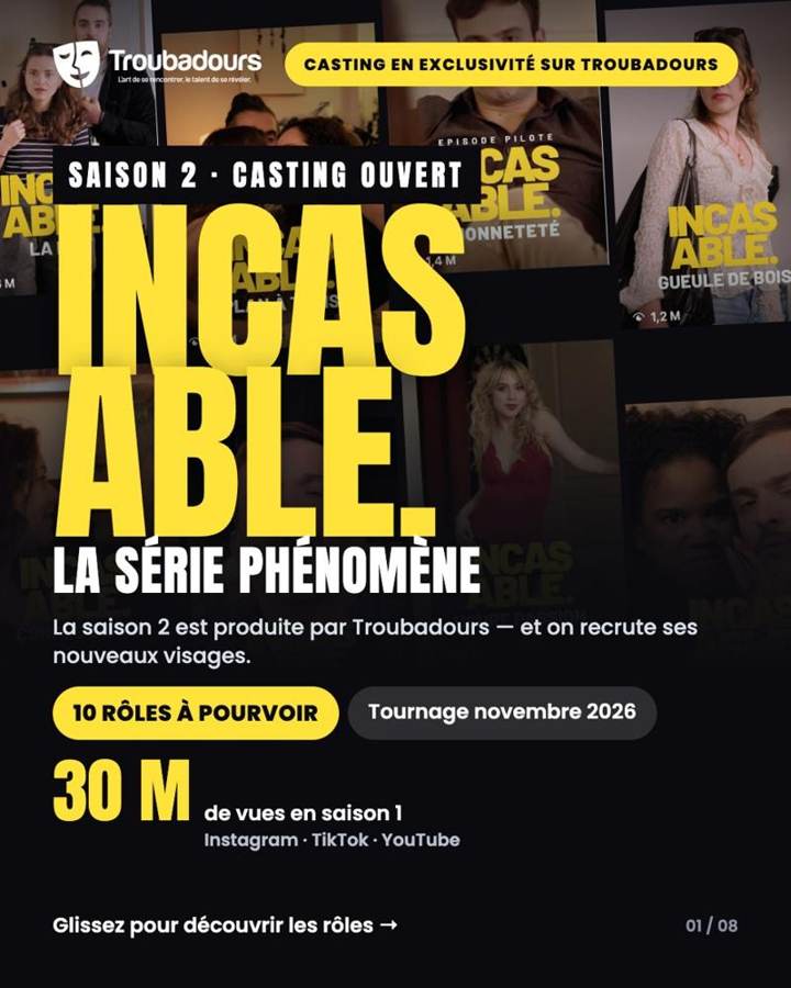 Incasable, saison 2 en production